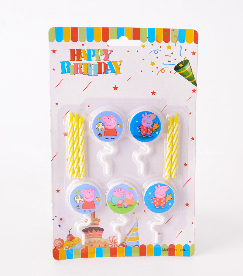 Birthday candle set of 10 pieces in different shapes