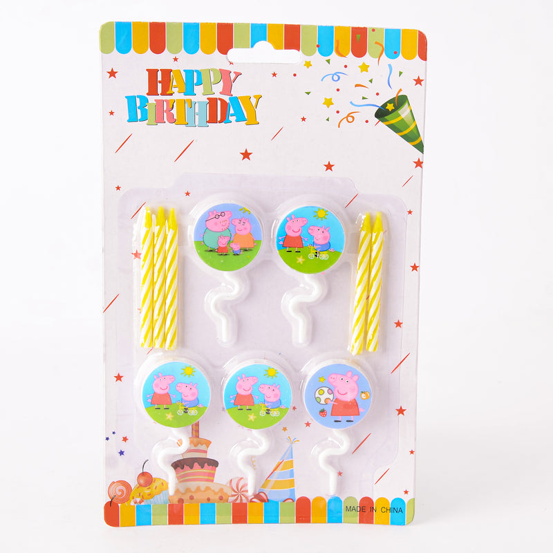 Birthday candle set of 10 pieces in different shapes