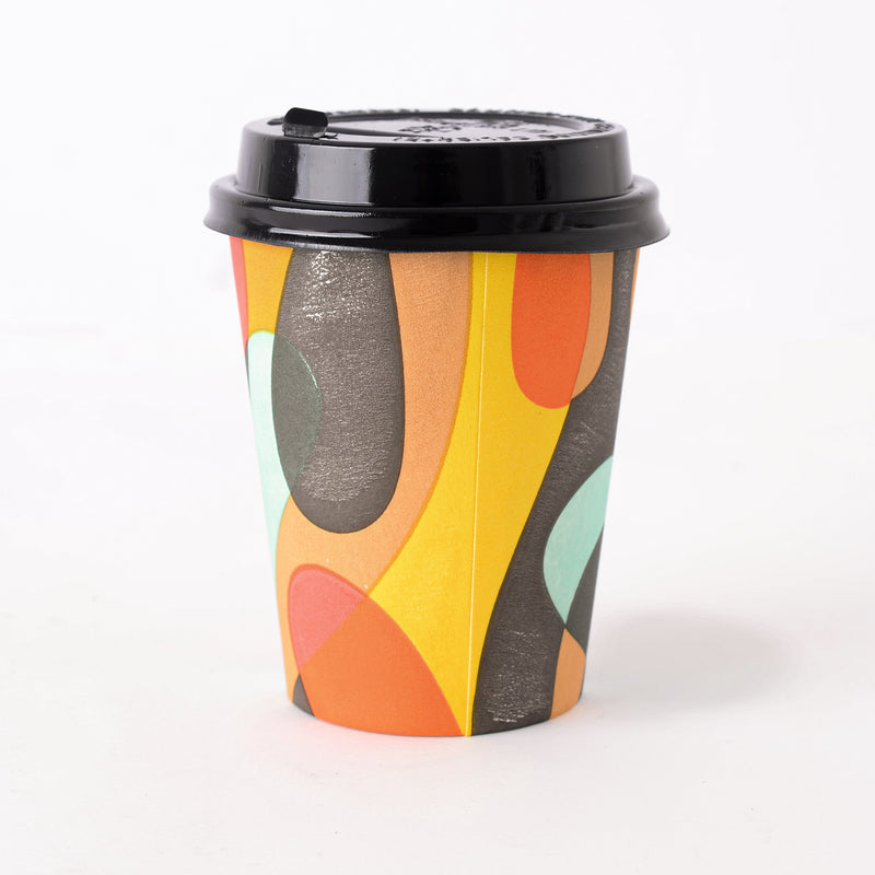 3-piece set of paper cups with lids