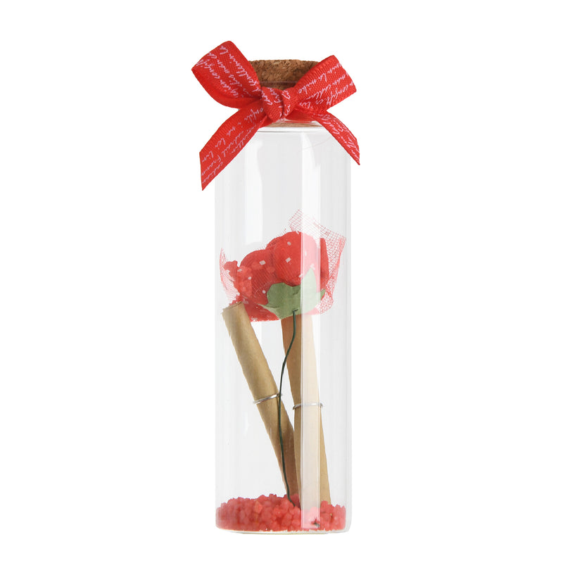 Sea Messages bottle (rose), Valentine’s Day gift, large size, glass color, 10 cm