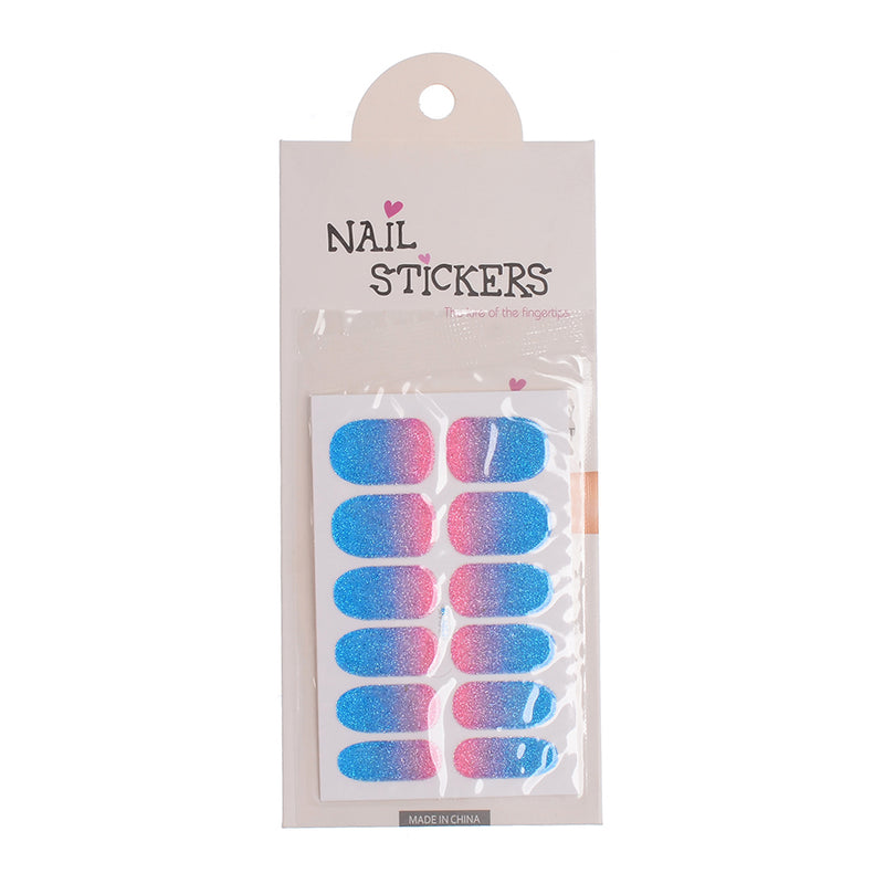 A set of nail polish stickers in different shapes, pink*pink