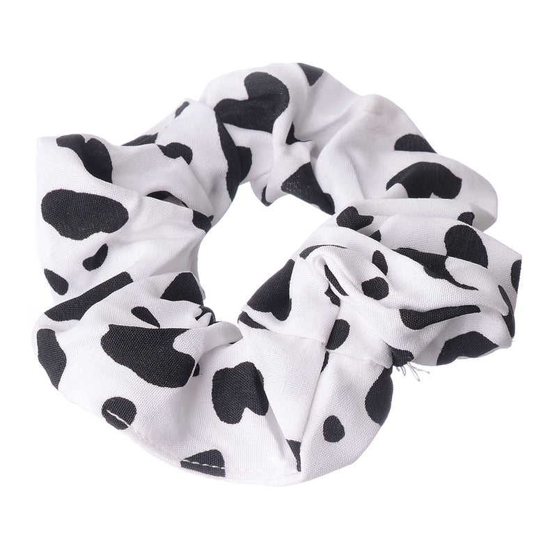 A set of hair scrunchies for women, 2 pieces, engraved with letters, black*white