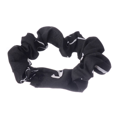 A set of hair scrunchies for women, 2 pieces, engraved with letters, white*black