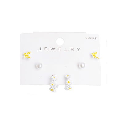 A set of earrings for women, 6 pieces