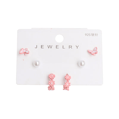 A set of earrings for women, 6 pieces