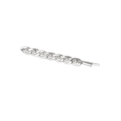 A set of 2-piece hair clips in the shape of a chain studded with lobes