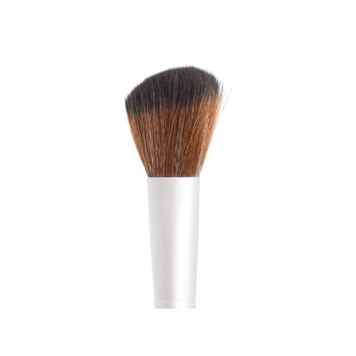 Makeup brush for distributing blush and powder, brown x black