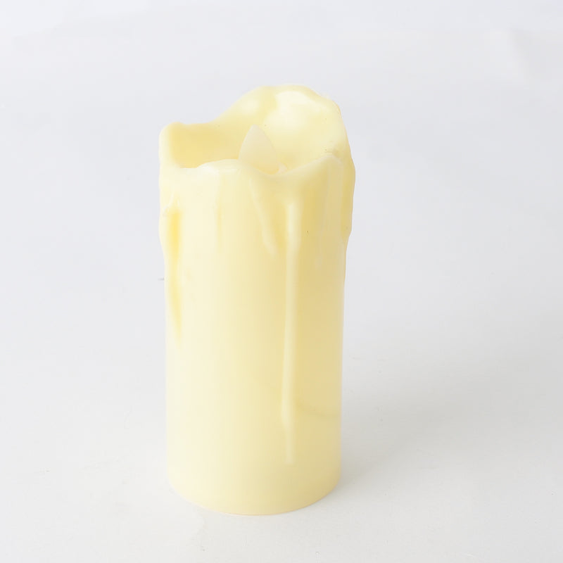 Large flameless decorative candle, off white, 11 x 5 cm