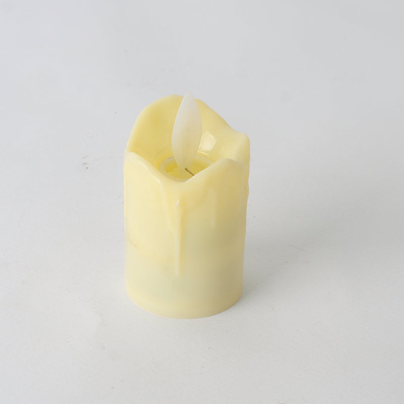 Decorative candle without flame, off white, 6 x 3.5 cm