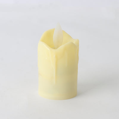 Decorative candle without flame, off white, 6 x 3.5 cm