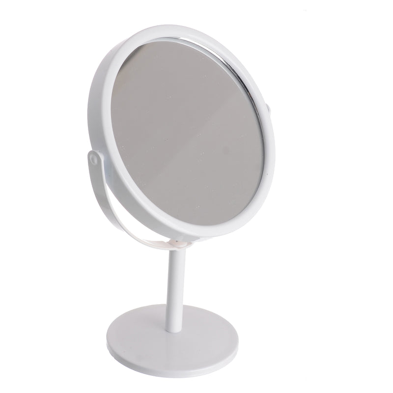 Small stainless steel Simon stand mirror, 11 cm