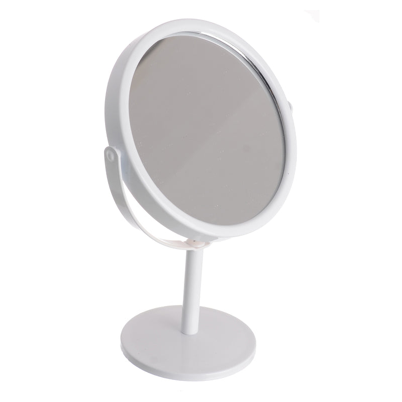 Small stainless steel Simon stand mirror, 11 cm