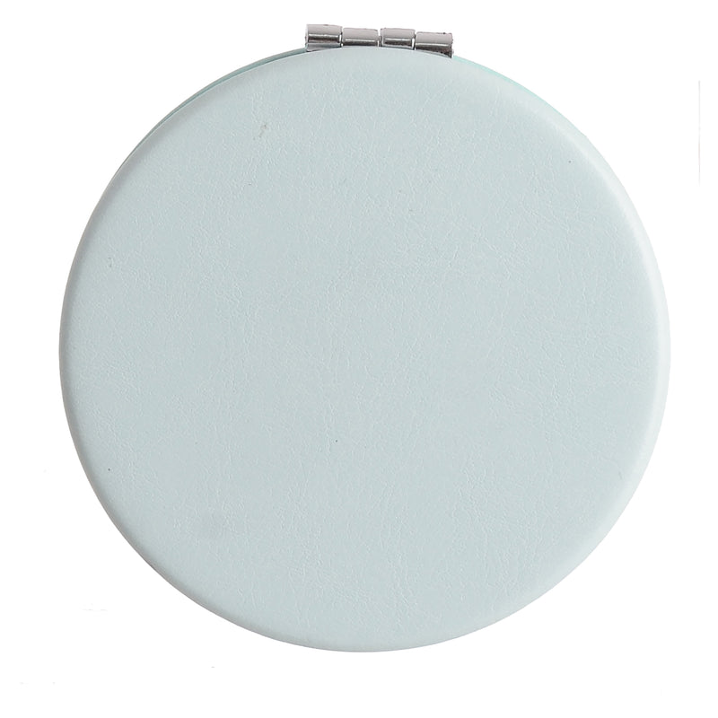 Small pocket mirror, 2×1, peach-turquoise shape, 6 cm