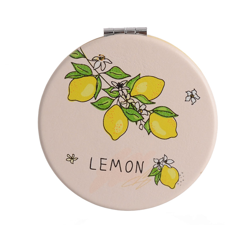 Small pocket mirror, 2 x 1, lemon-simon shape, 6 cm