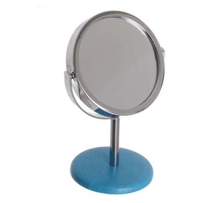 Small stand mirror, handcrafted in petroleum format, 8 cm