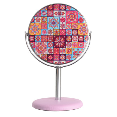 Small stand mirror, 8 cm, handmade, pink. *Different colours