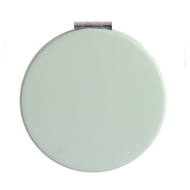 Small pocket mirror, 2×1, circular, light green frog shape, 8 cm