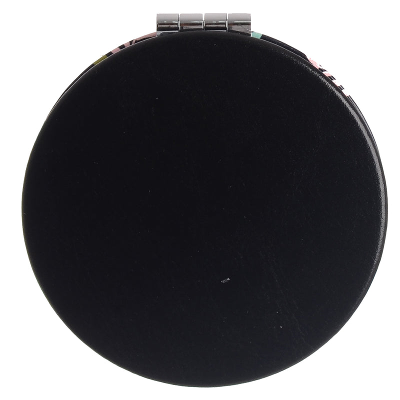 Small pocket mirror, 2×1, leaf-shaped, black*green