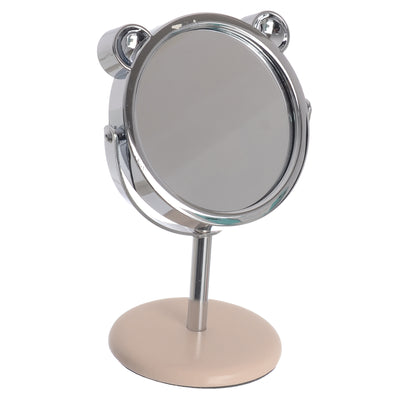 Small stand mirror, 8.5 cm, off-white cat shape