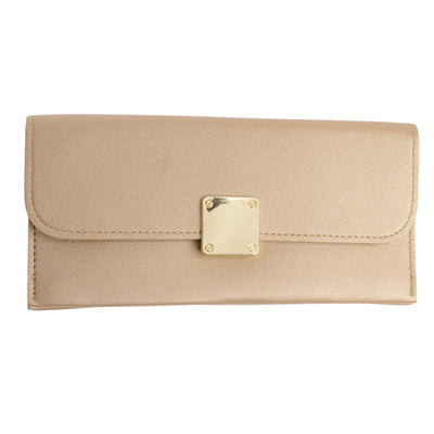 Women's leather wallet with multiple pockets