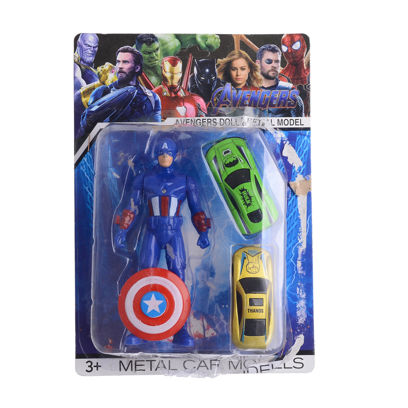 Captain America figure + 2 cars 