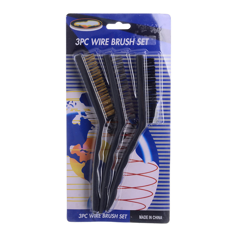 3-piece wire brush for cleaning the stove - multi-colored - large size