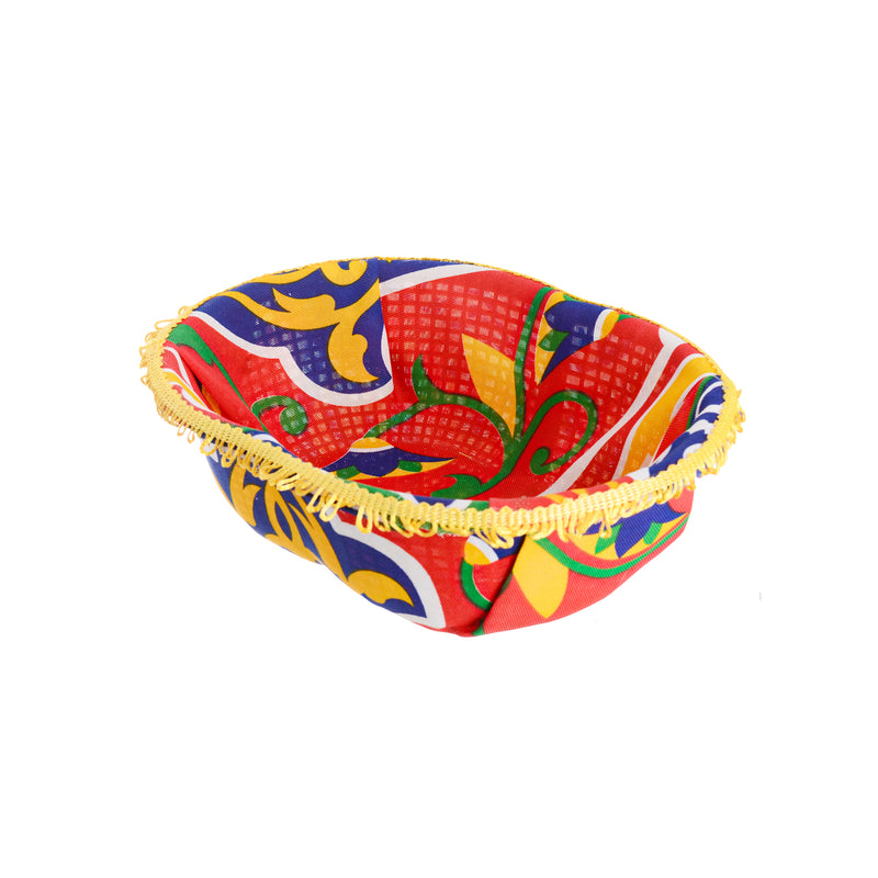 Ayasha baking dish for serving bread with a multi-colored Ramadan design