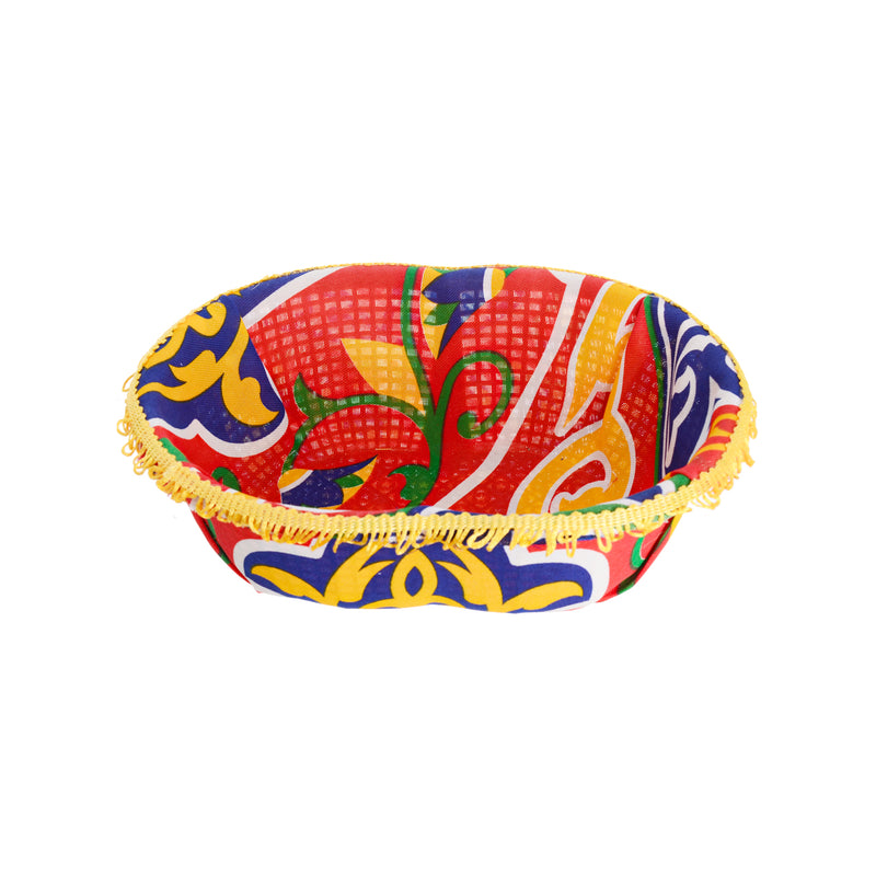 Ayasha baking dish for serving bread with a multi-colored Ramadan design