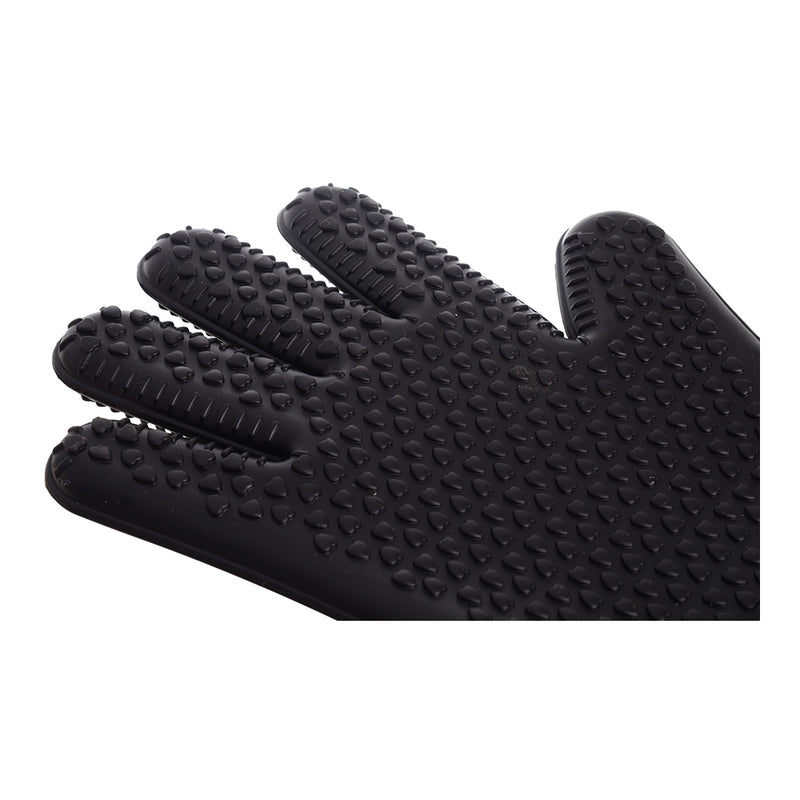 Single cuff heat resistant barbecue glove