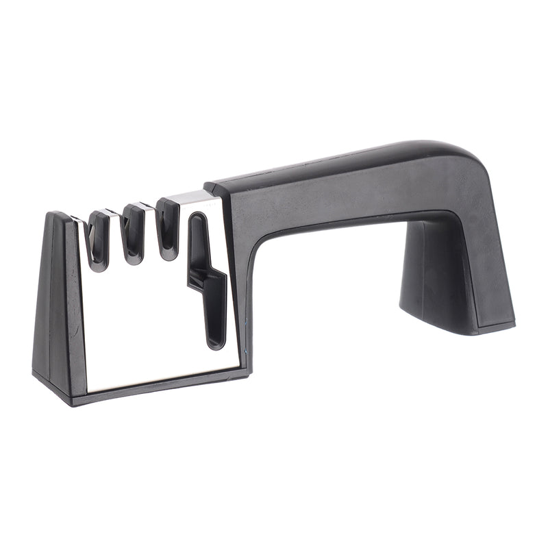 4-stage manual knife sharpener, black