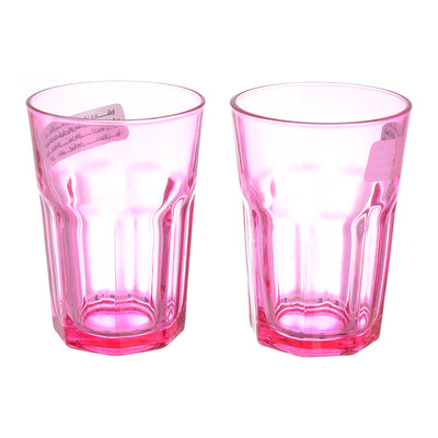 Large embossed glass shop set, 2 pieces, 11*8.5 cm