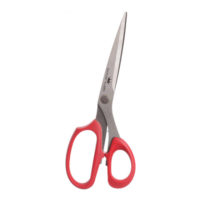 Stainless steel scissors with burgundy plastic handle 24cm