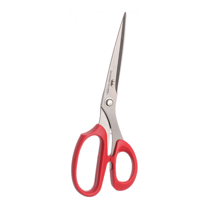 Stainless steel scissors with burgundy plastic handle 24cm