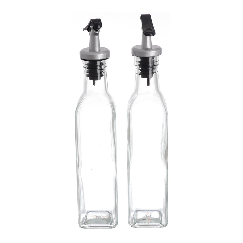 2-Piece Oil and Vinegar Diffuser Bottle Set, 250ml Clear