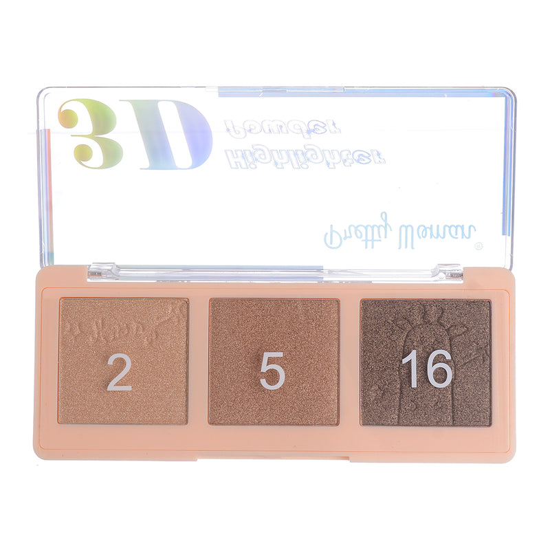 Pretty Woman 3D Highlighter Palette 3 Color