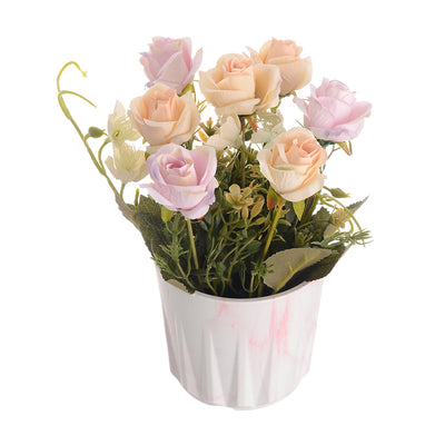 Decorative artificial flower vase, 18 cm