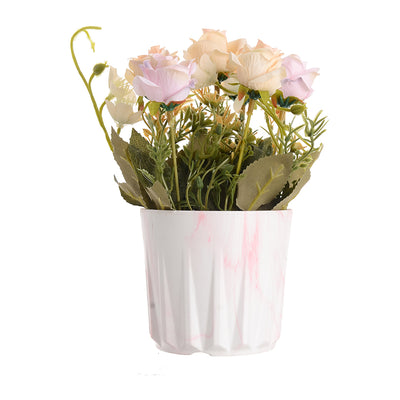 Decorative artificial flower vase, 18 cm