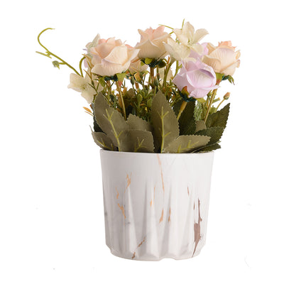 Decorative artificial flower vase, 18 cm