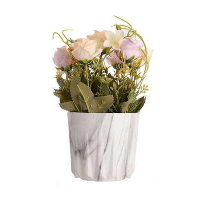 Decorative artificial flower vase, 18 cm