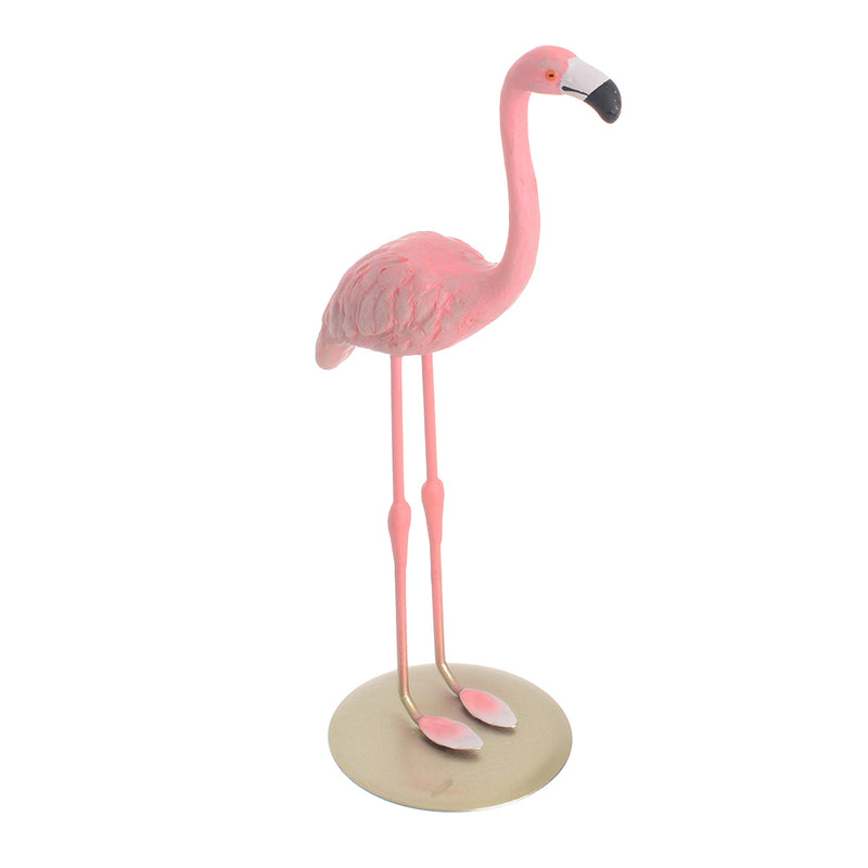 Decorative pink flamingo statue 19cm pink