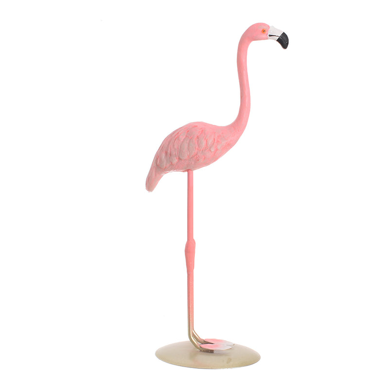 Decorative pink flamingo statue 19cm pink