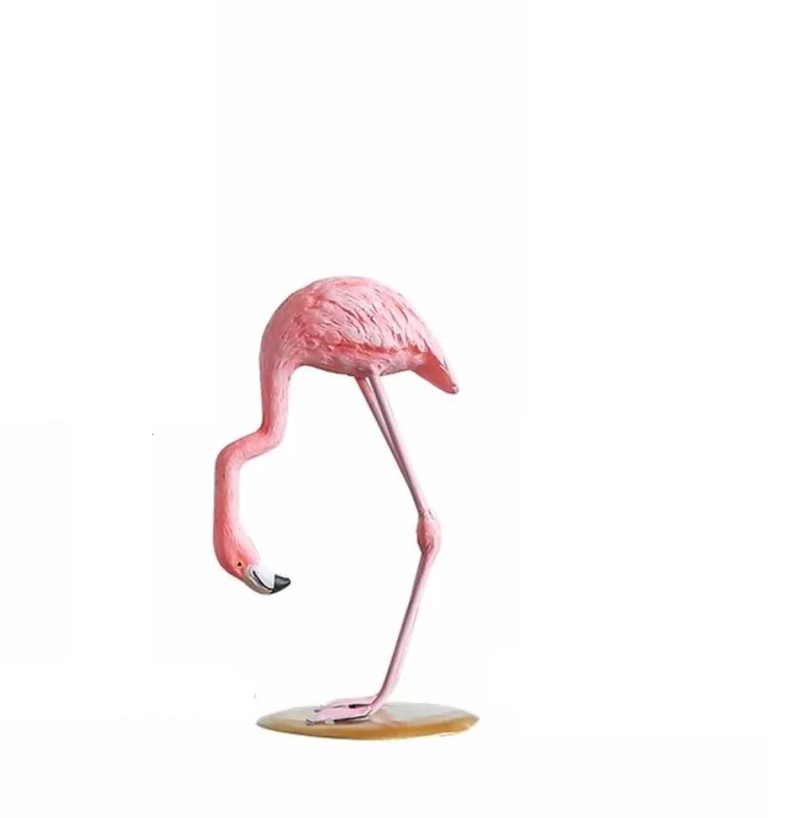 Decorative pink flamingo figurine 13cm pink