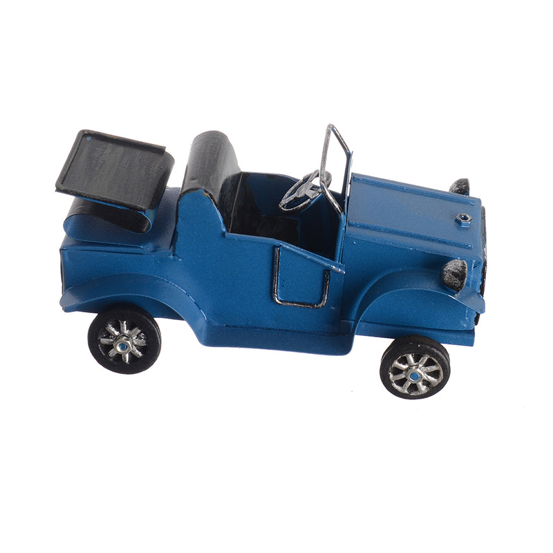 Classic convertible car, miniature model, hand-movable metal, decorative, 7*13 cm, red