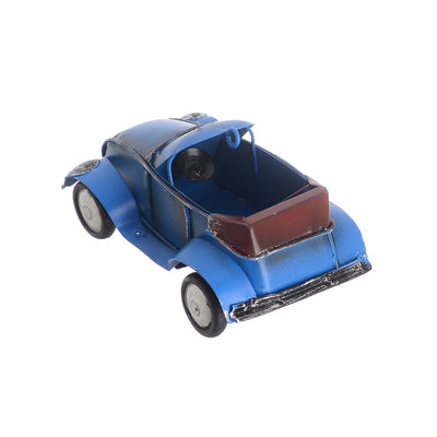 Classic metal hand-moved decorative carriage, 10*5 cm, blue