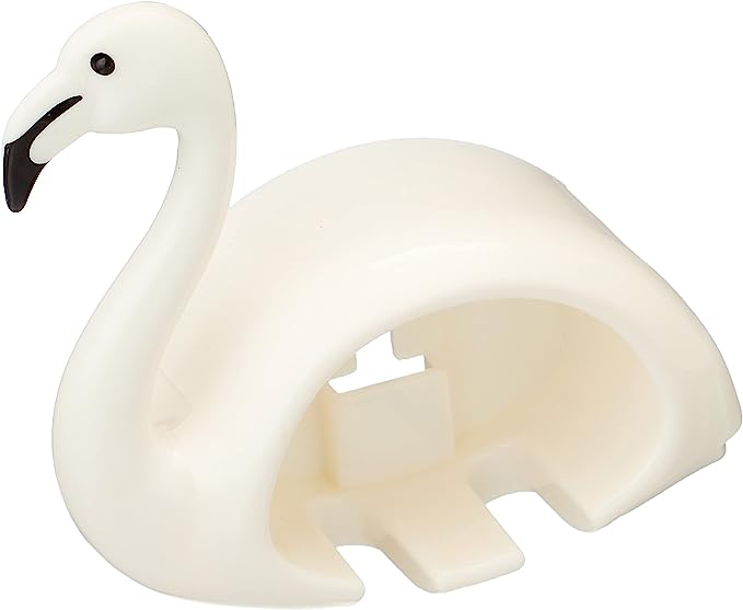 Toothbrush holder in the shape of a flamingo cartoon