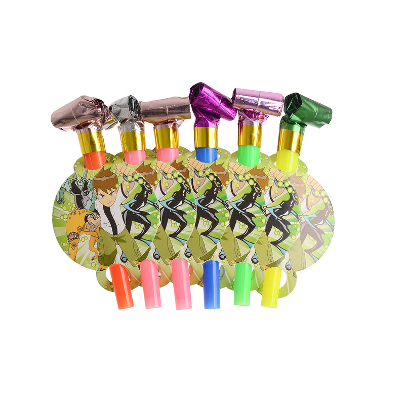 Ben 10 Party Flute Set, 6 pieces, 26 cm, multicolour