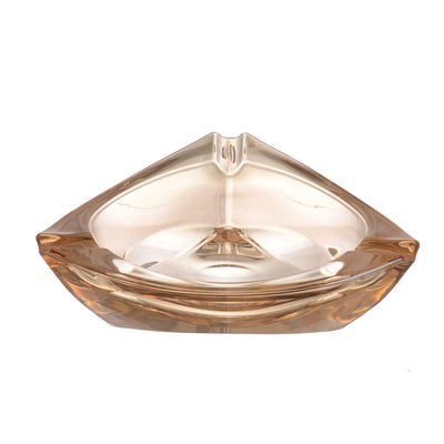 Blank Max triangle-shaped glass ashtray, 17*18*4cm, amber color