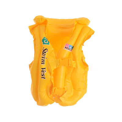 Inflatable and foldable children's swimming vest