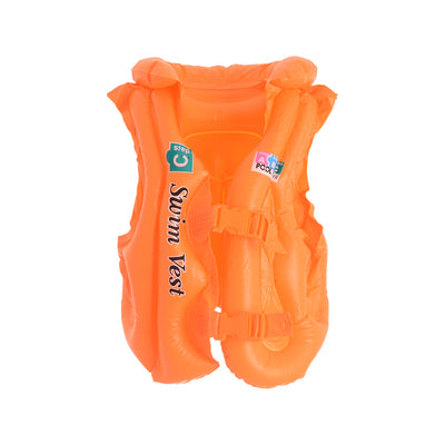 Inflatable and foldable children's swimming vest