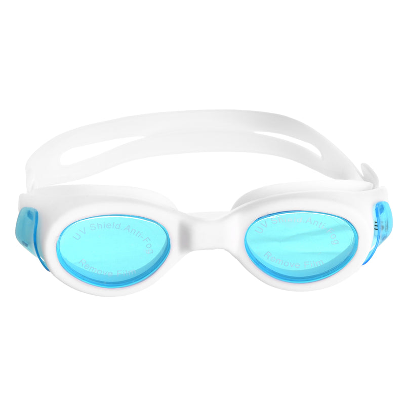 Swimming goggles with a white case from Speedo